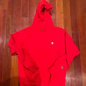 Vintage Red Champion Hoodie